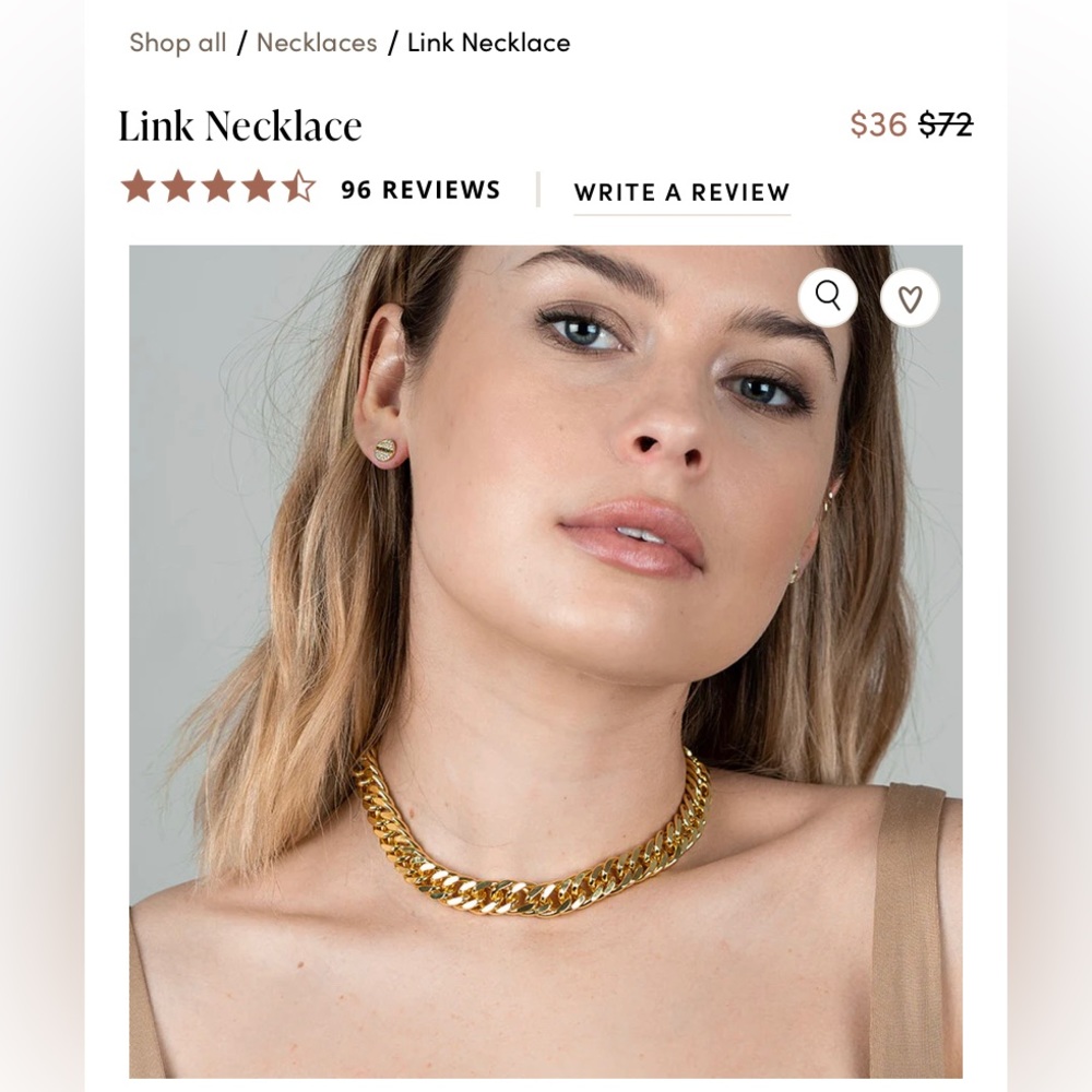 Gold chain necklace